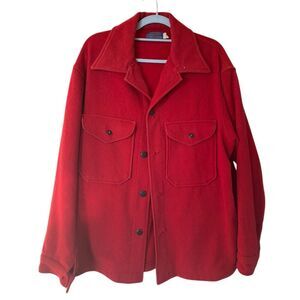 Pendleton Men's Vintage 1960s Red Wool Bomber Jacket Size M